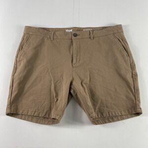 Mugsy Shorts Mens 42 Belmonts Brown Cotton Rayon Stretch Chino 7" Inseam K6CNBG